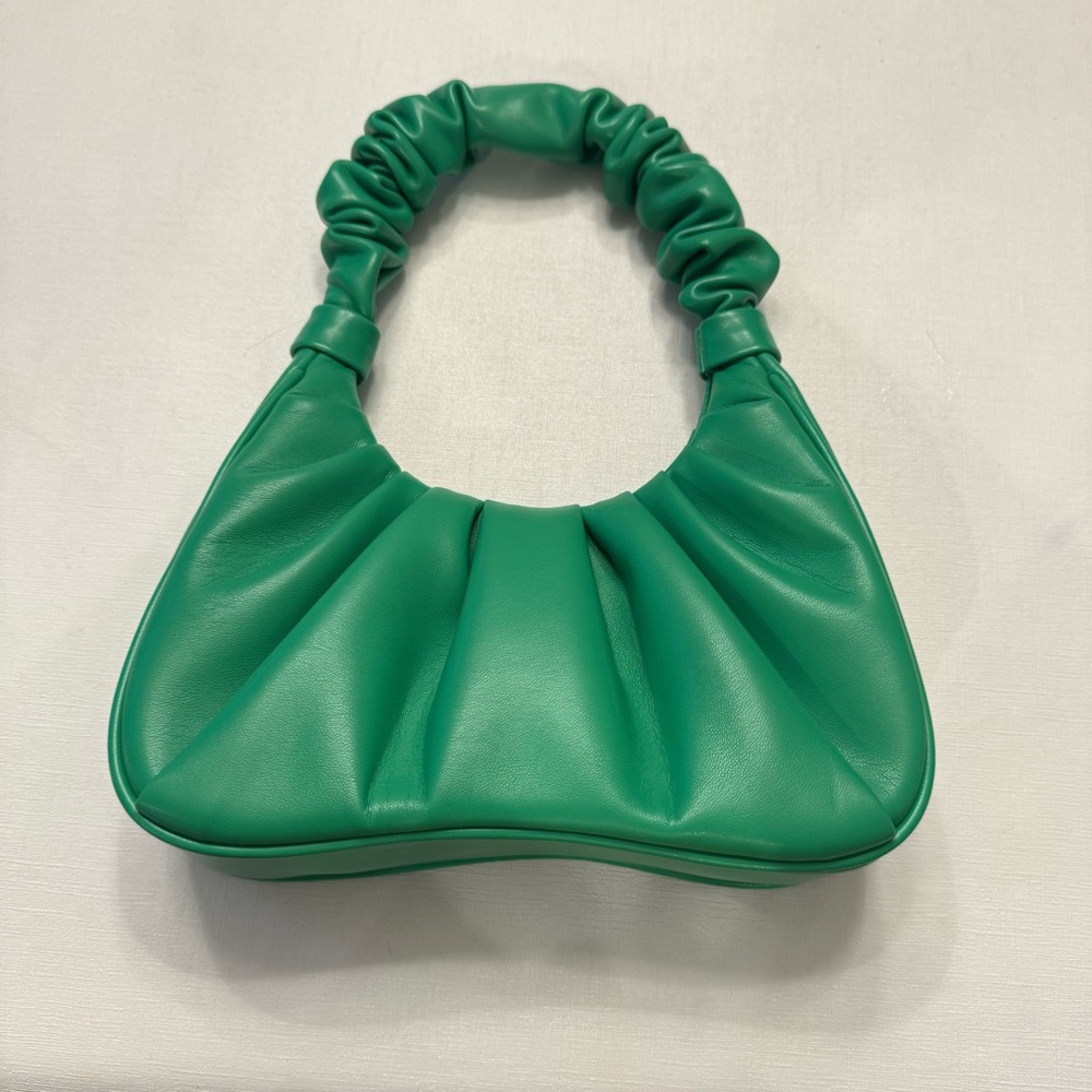 JW PEI GABBI RUCHED HOBO HANDBAG - GRASS GREEN - Picture 3 of 4